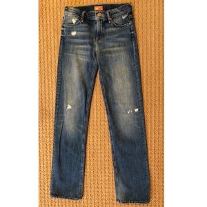 Distressed MOTHER bootleg jeans size 24
